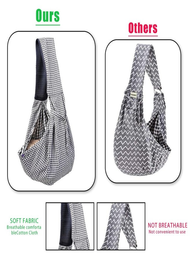 Qpets® Small Cat Travel Bag Dog Carrier Bag, Foldable Outdoor Cat Dog Backpack Sling Bag, Breathable Cat Carriers Bag Adjustable Strap Pet bag with Snap Button Shoulder Bag (Suitable for 6kg Below) - Image 4